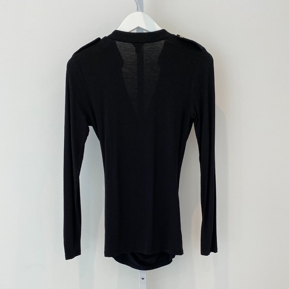 ANN TAYLOR BLACK FAUX WRAP TOP SIZE SMALL PETITE NWOTS! - Picture 7 of 16